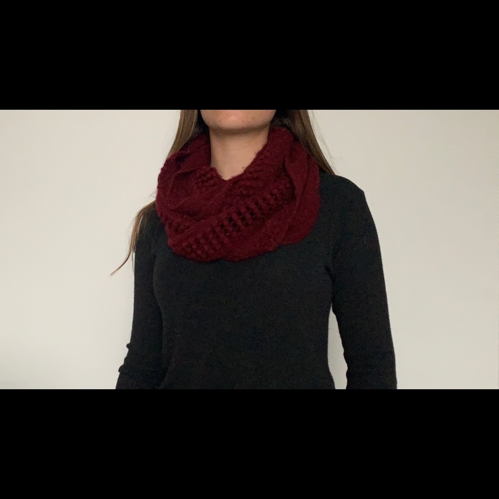 Deep Red Infinity Scarf